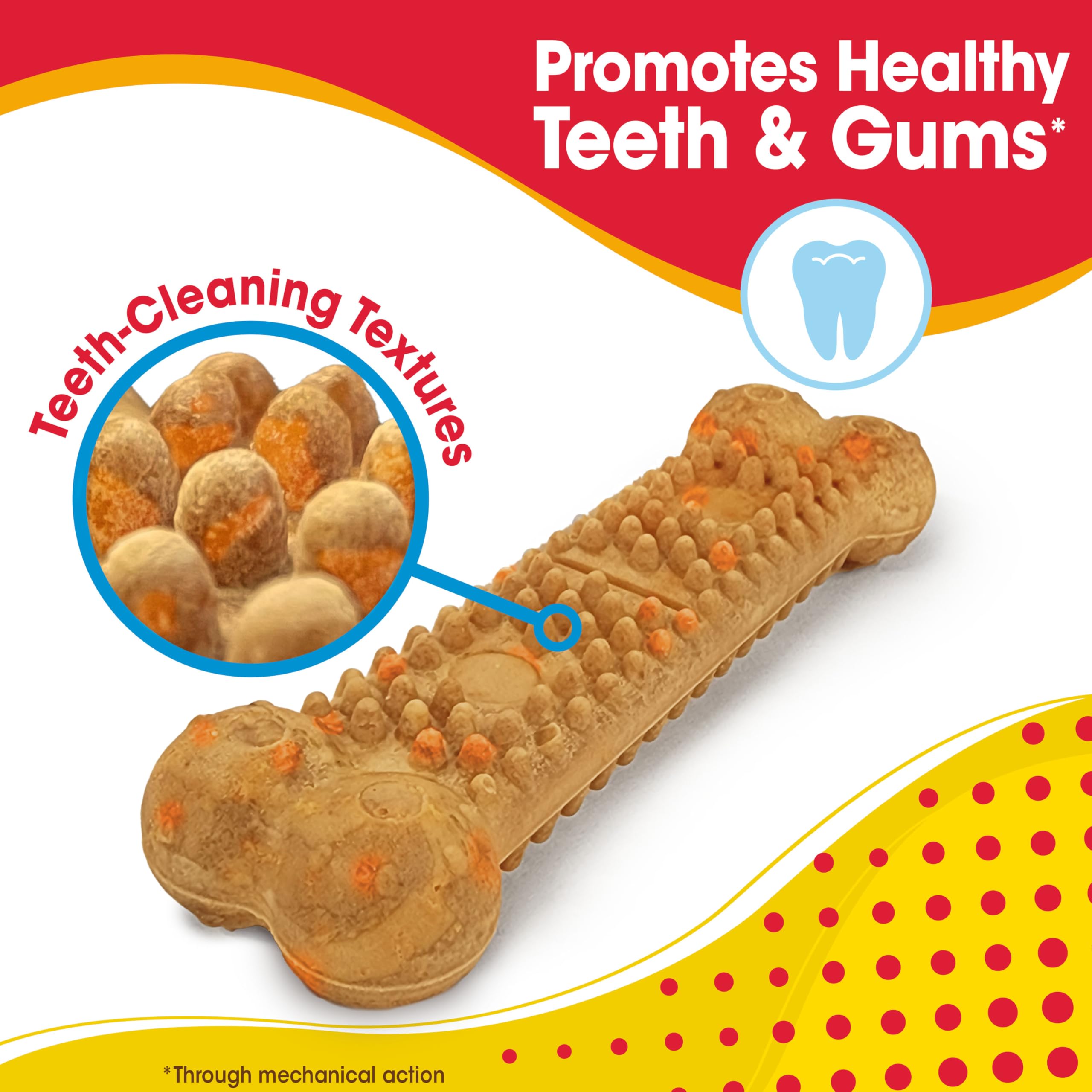 Nylabone Nubz real cheese and bacon bites, ideal for rewarding chewy play.