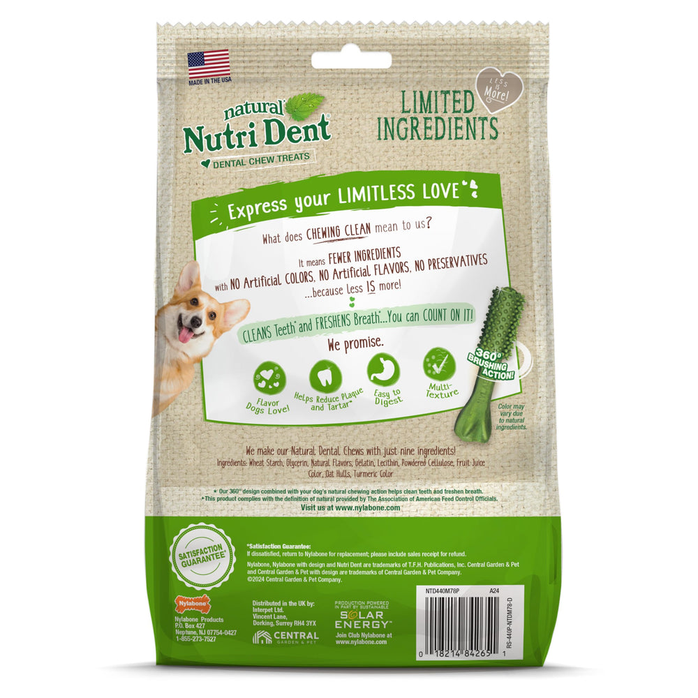 Nylabone Nutri Dent 78-count package offers affordable dental support.