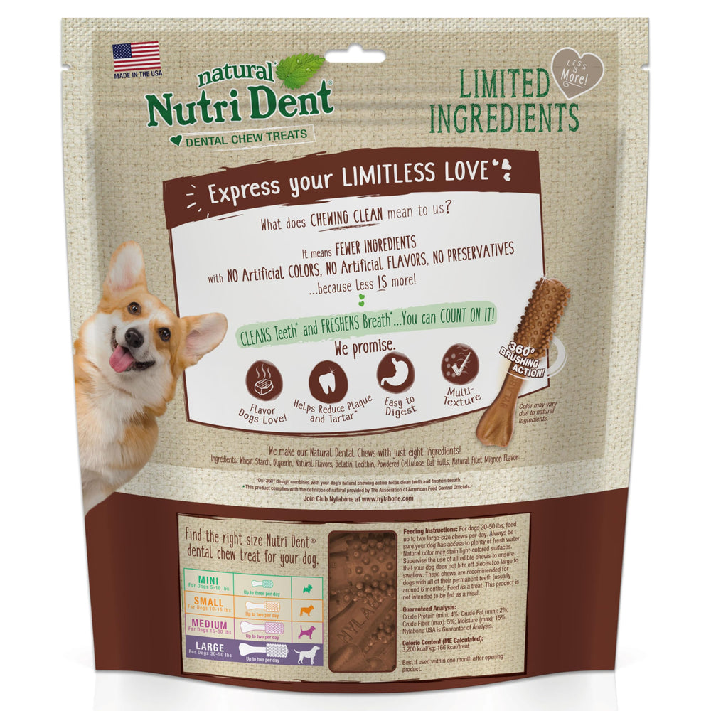 A daily Nutri Dent treat fits into routine dental care at home.