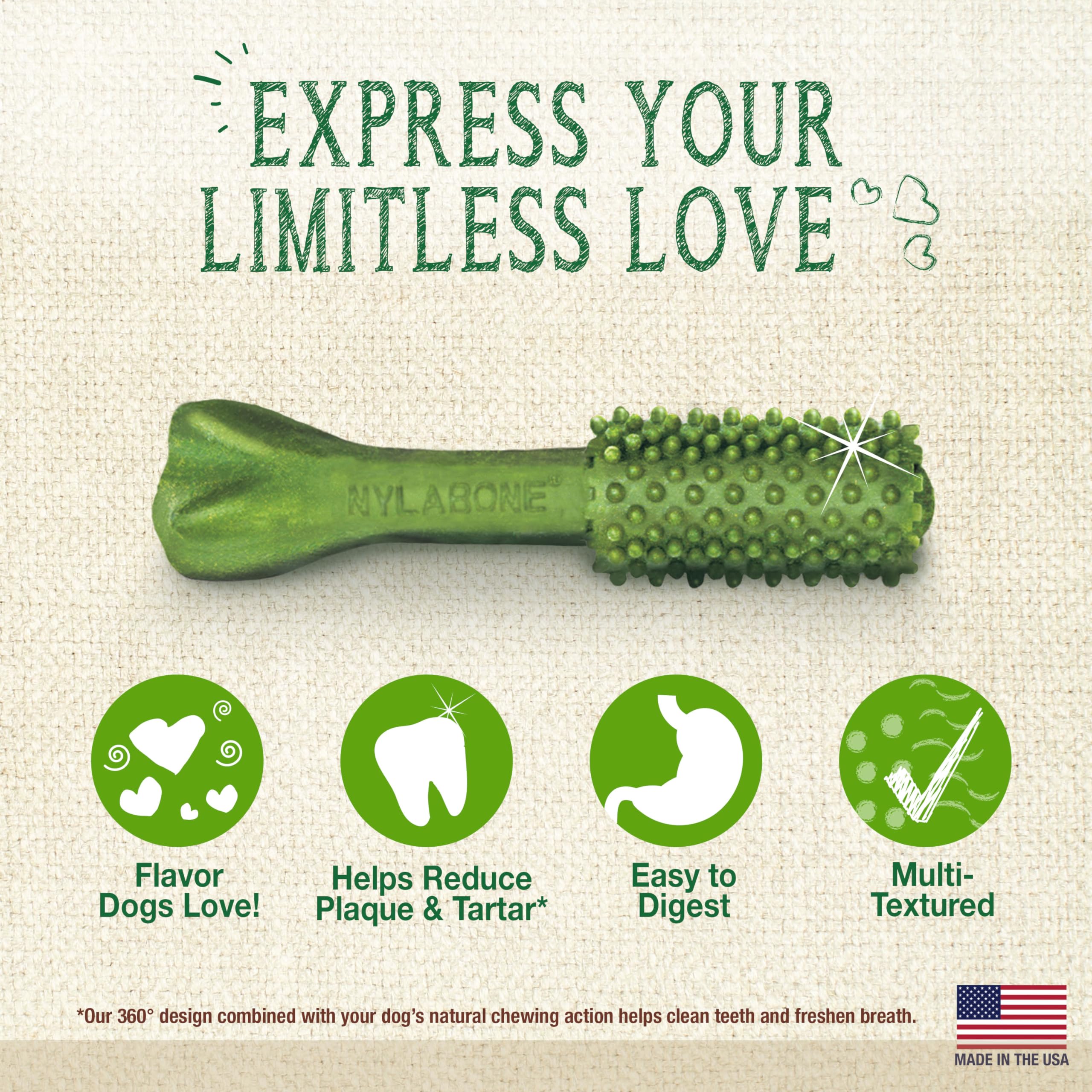 Natural, highly digestible Nutri Dent chew shown for dogs.