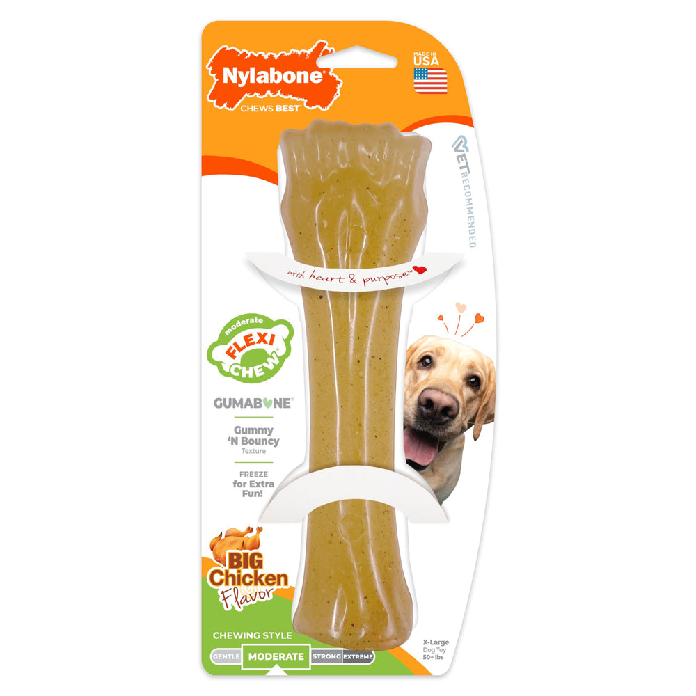 Nylabone Original Flexi Chew Knuckle Bone in use during playtime