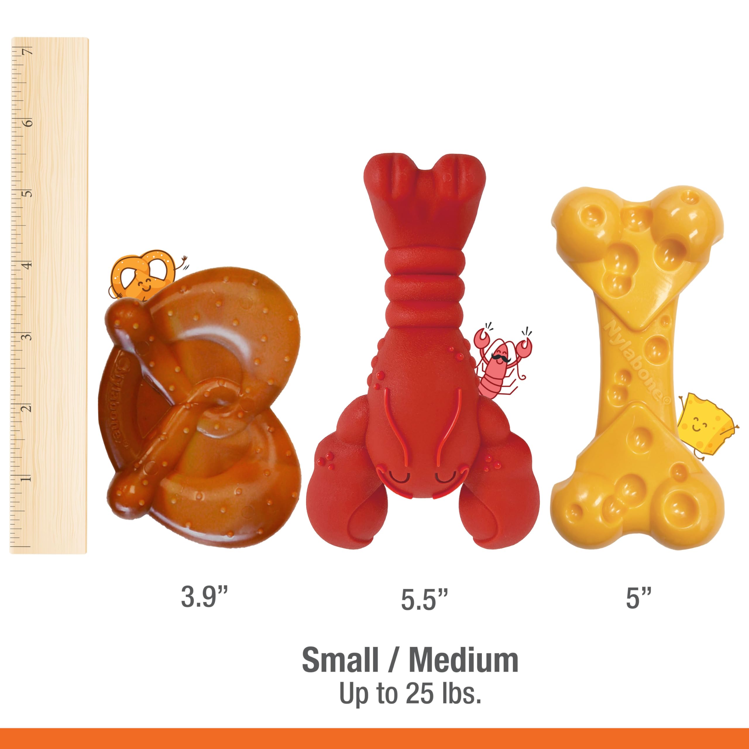Nylabone Power Chew Bundle bacon flavor inset, savory scent encourages interactive chewing.
