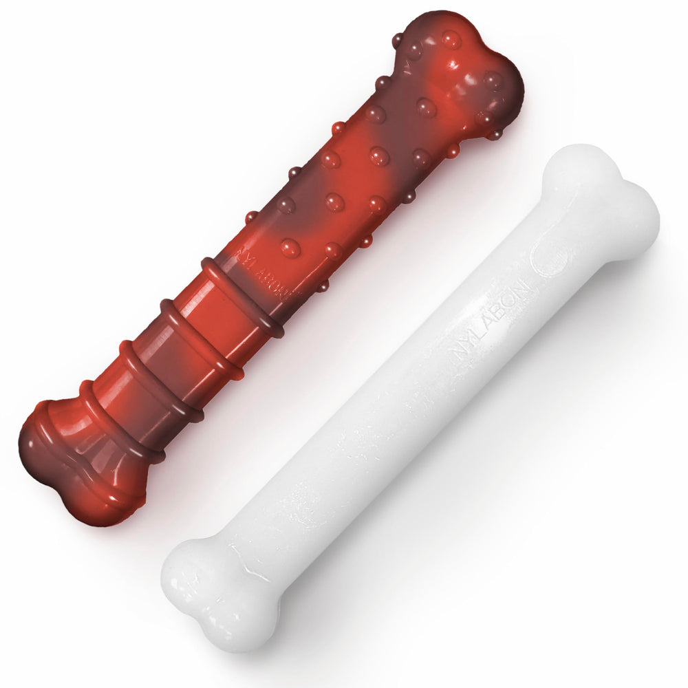 Nylabone Power Chew Classic Bone Jerky flavor for durable dog entertainment.