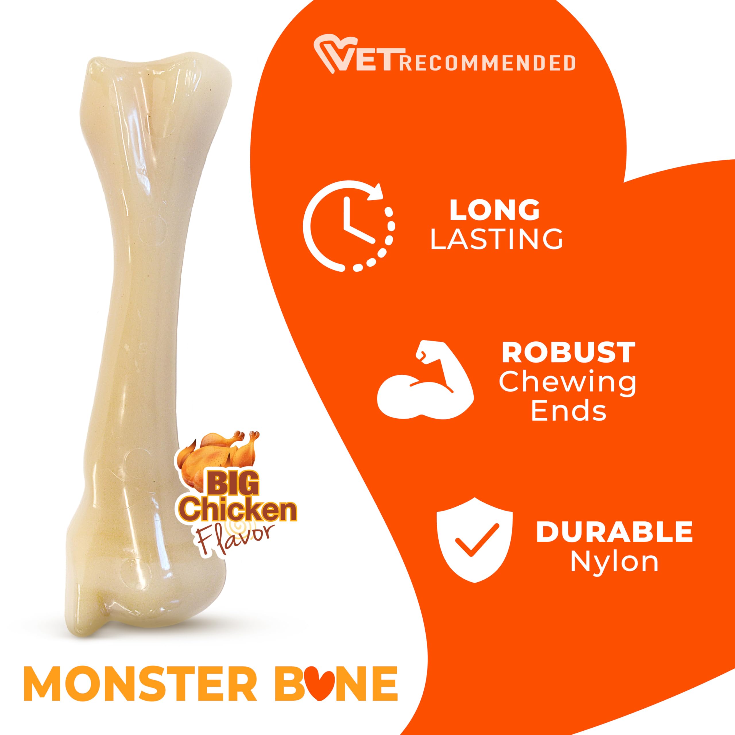Nylabone Power Chew nylon toy with long-lasting flavor released during chewing.