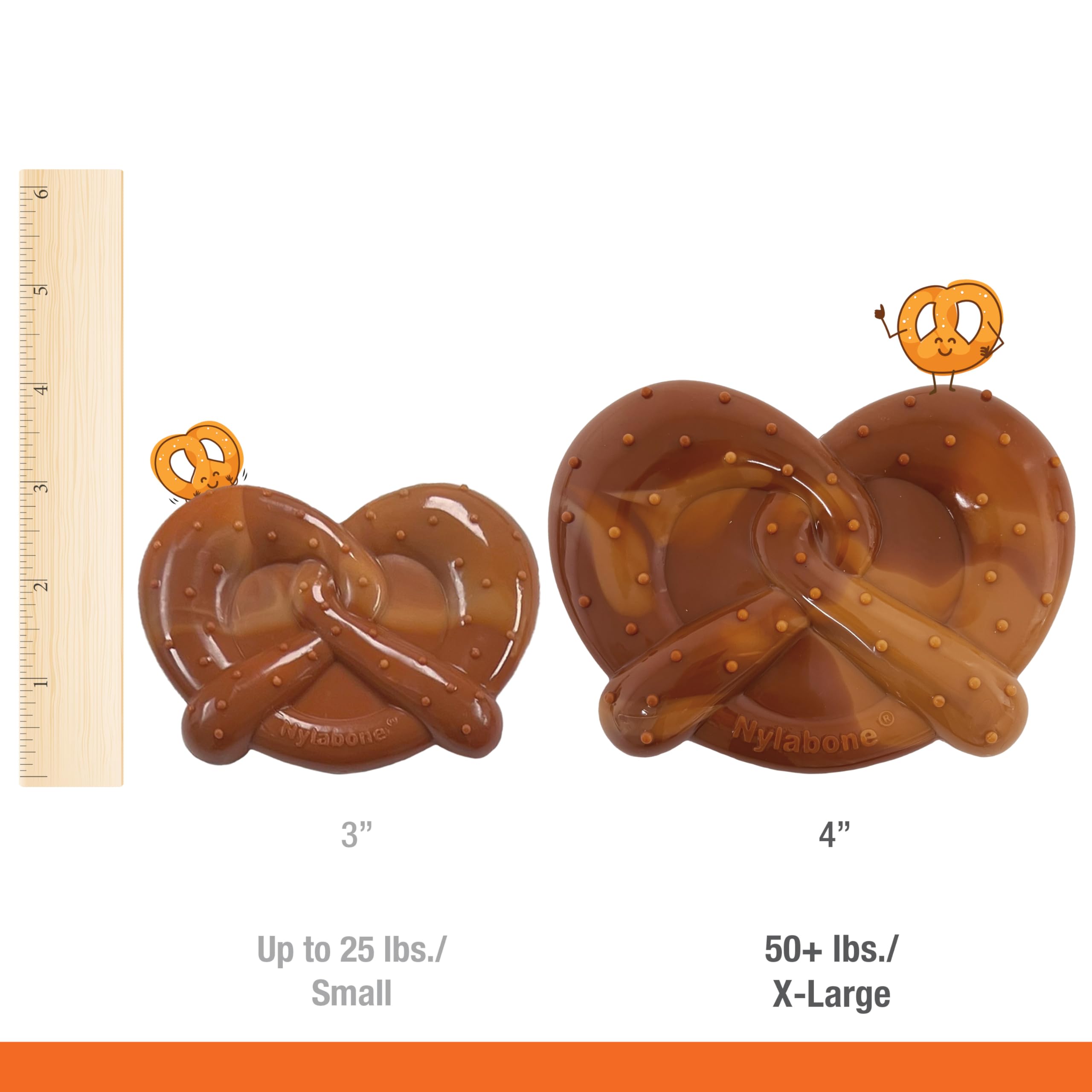 Nylabone Pretzel Power Chew discourages destructive chewing with flavor and texture.