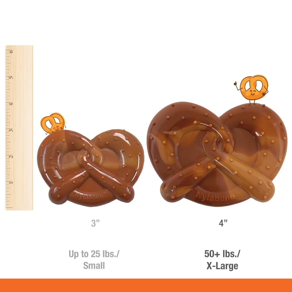 Nylabone Pretzel Power Chew discourages destructive chewing with flavor and texture.
