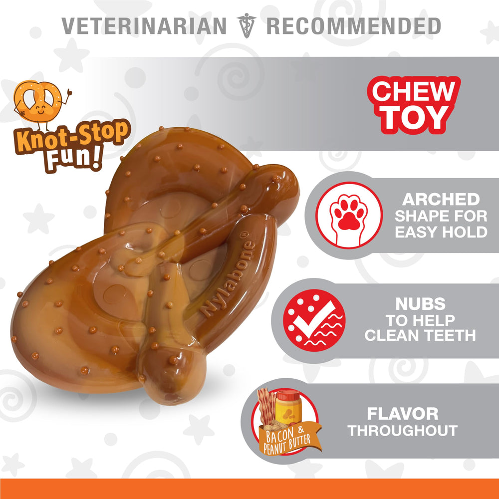 Nylabone Pretzel Power Chew durable material for aggressive chewers.
