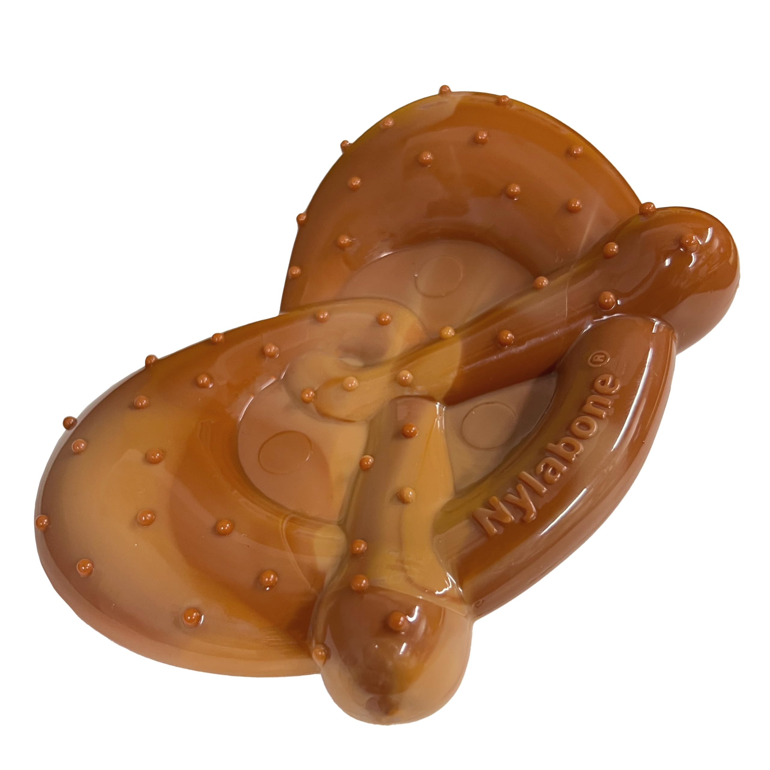 Nylabone Pretzel Power Chew large dog toy with bacon flavor for tough chewers.