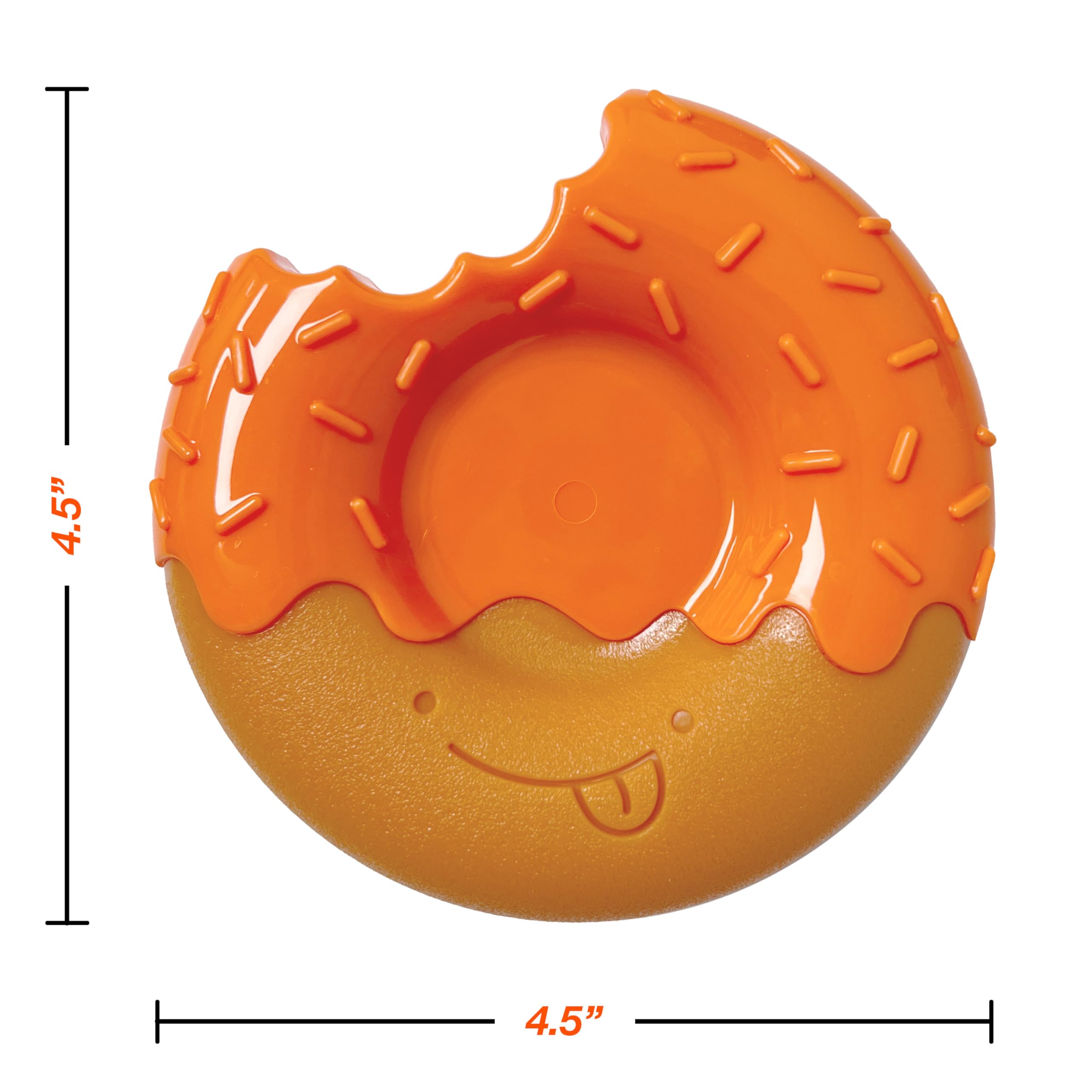 Sprinkle-texture donut toy to engage chewers