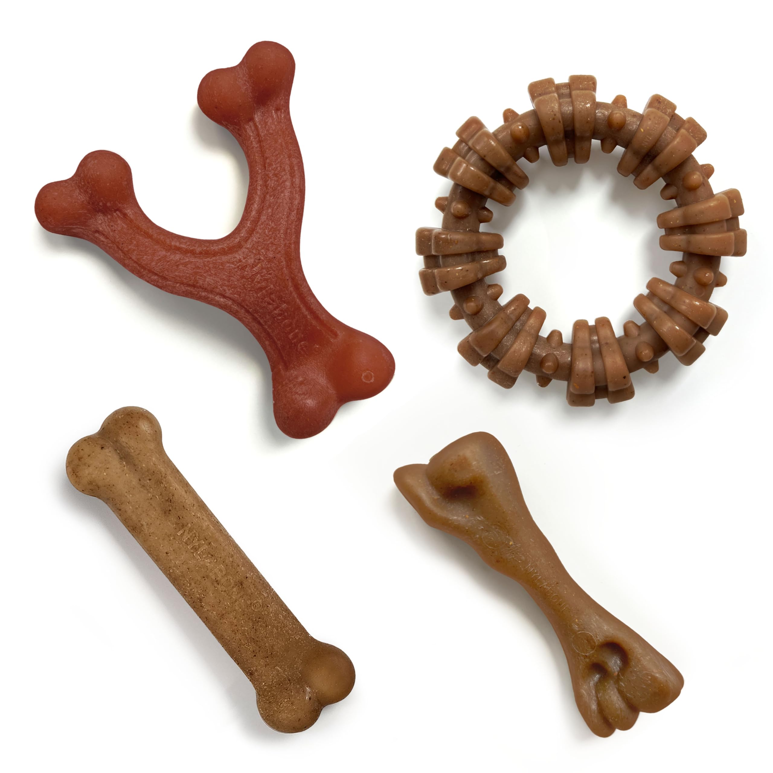 Nylabone Strong Chew 4-Pack for small dogs delivering real meat flavors