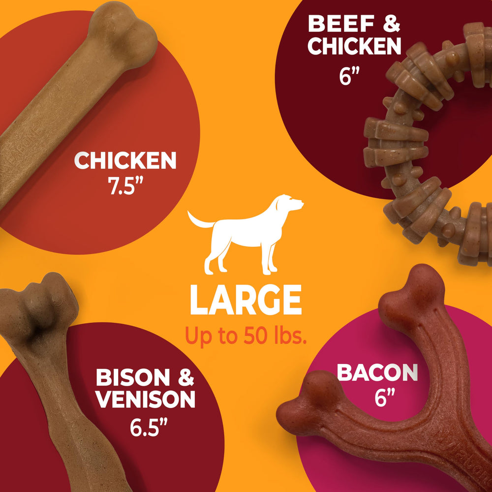 Nylabone chew toy showing textured ridges to help clean teeth