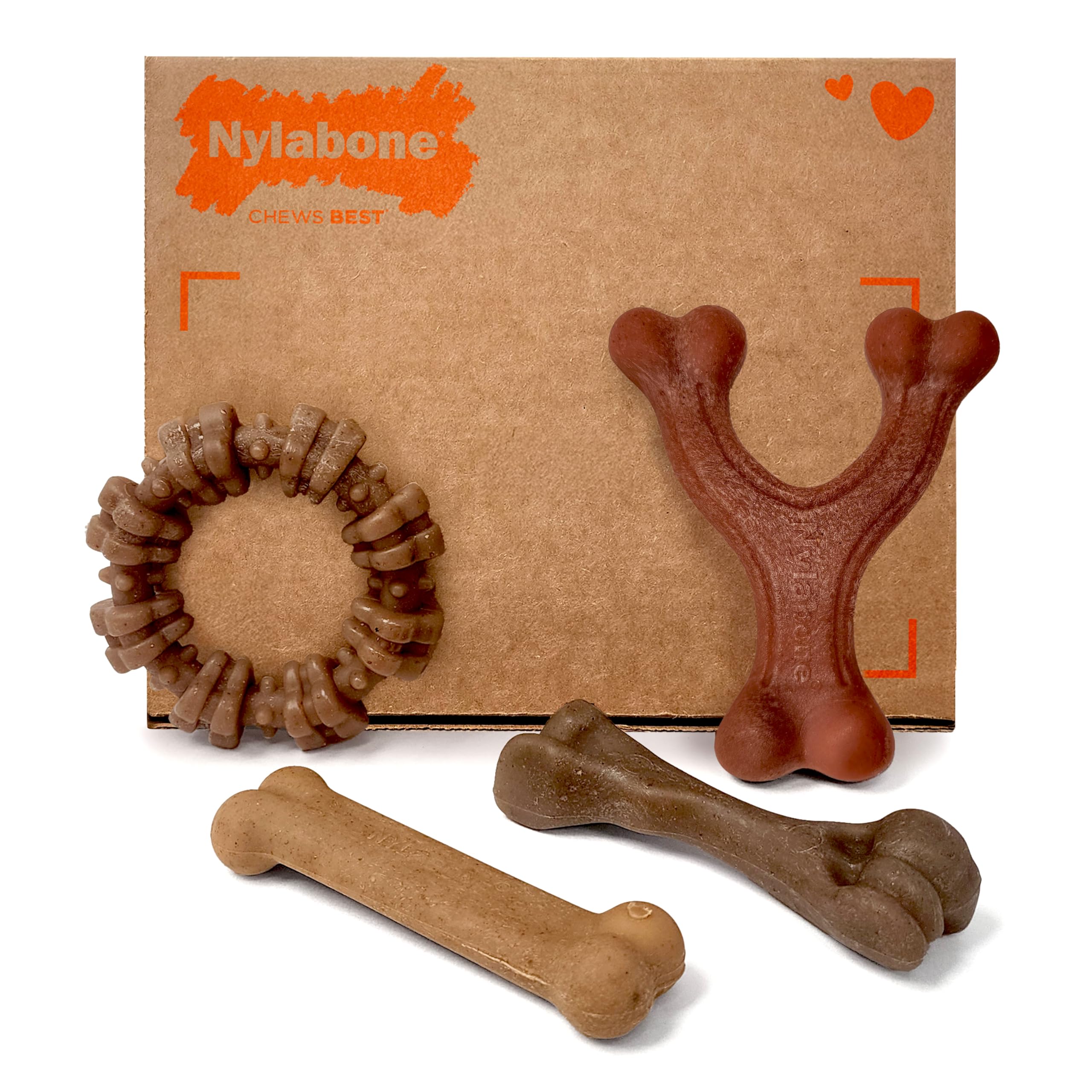 Nylabone textured ridges help clean teeth during chewing