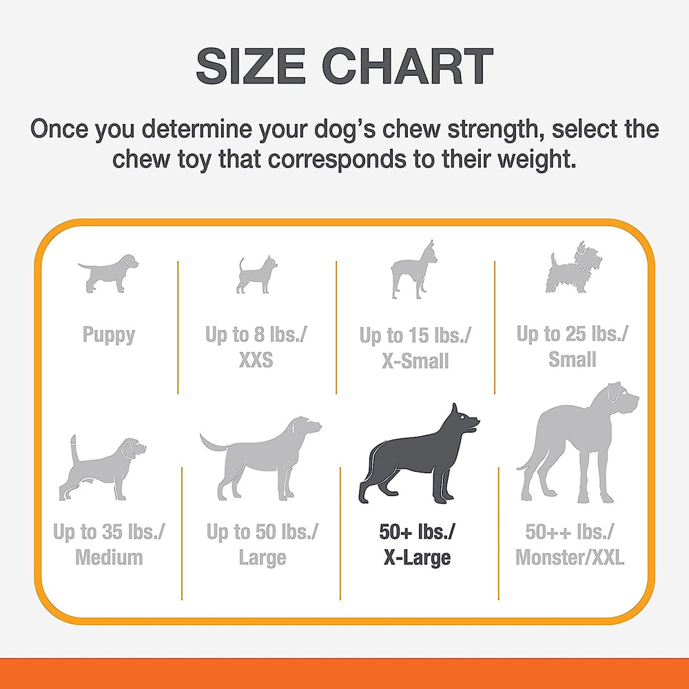 XL-sized Nylabone toy shown for dogs over 50 pounds