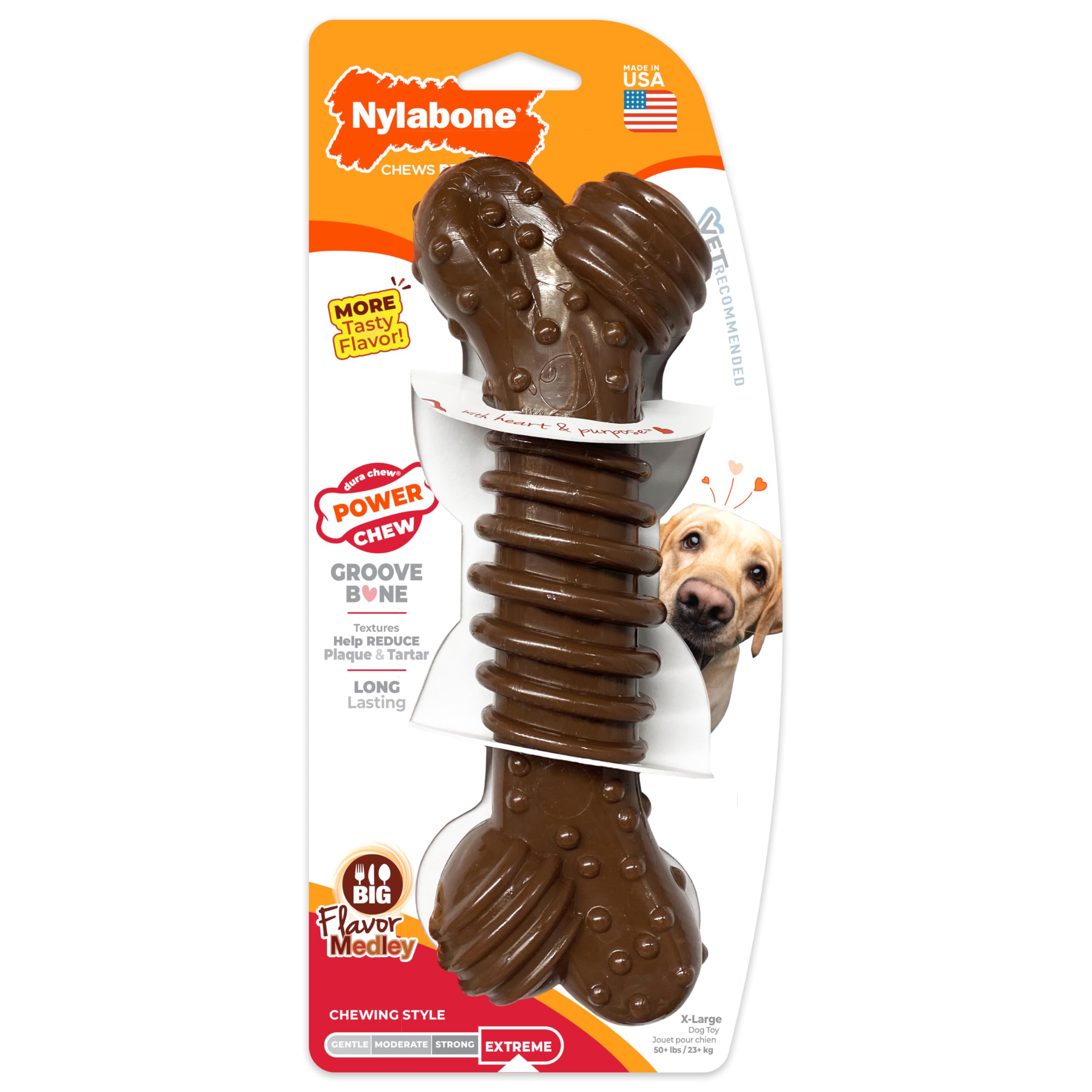 Nylabone X-Large dog toy designed for dogs over 50 pounds