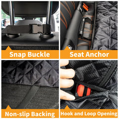 NYLSYT back seat cover easy-install with headrest buckles for quick setup.