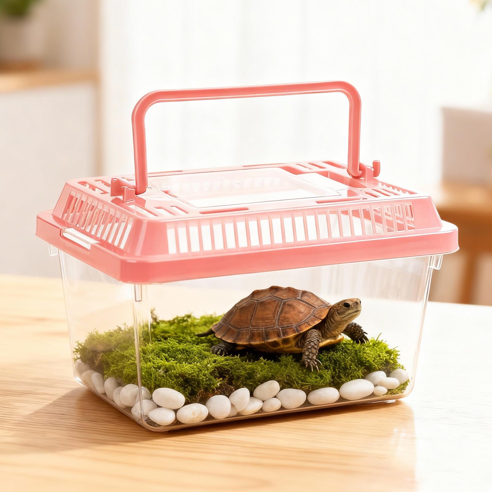 Nyuemystery clear plastic walls allow easy pet watching during playtime
