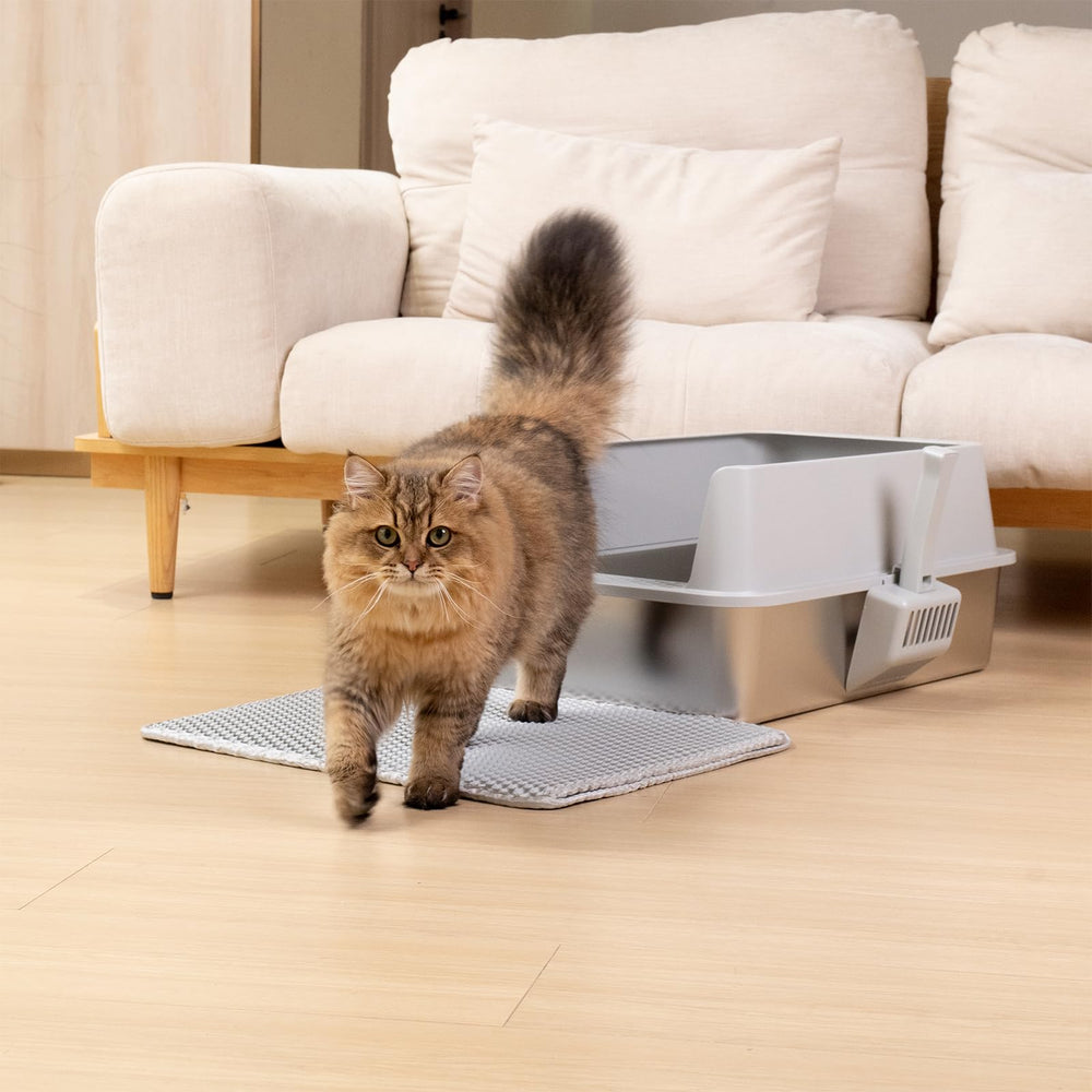 Nyutu high 10-inch sides help prevent spills and mess.