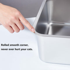 Nyutu interior close-up shows smooth non-stick stainless surface.
