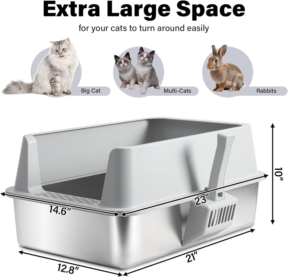 Nyutu XL high sided box offers extra space for large cats.