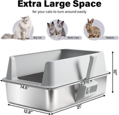 Nyutu XL high sided box offers extra space for large cats.