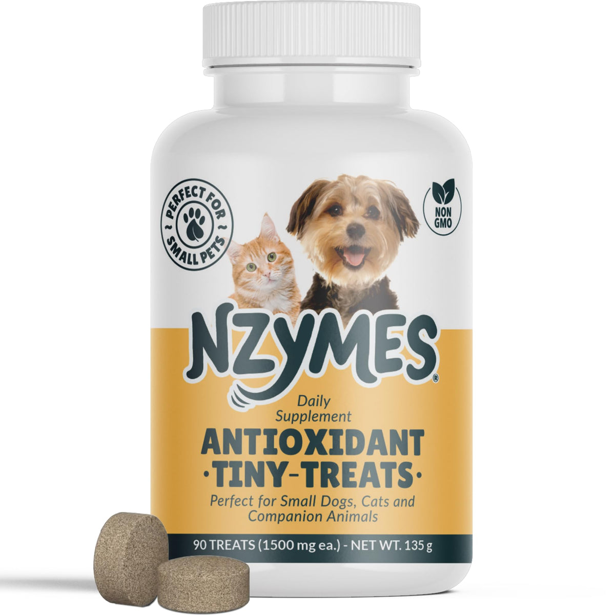 Nzymes Antioxidant Tiny Treats for dogs' joints, supports comfortable movement.