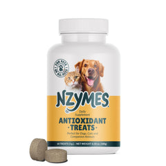 Nzymes Antioxidant Treats packaging shows joint support for dogs.