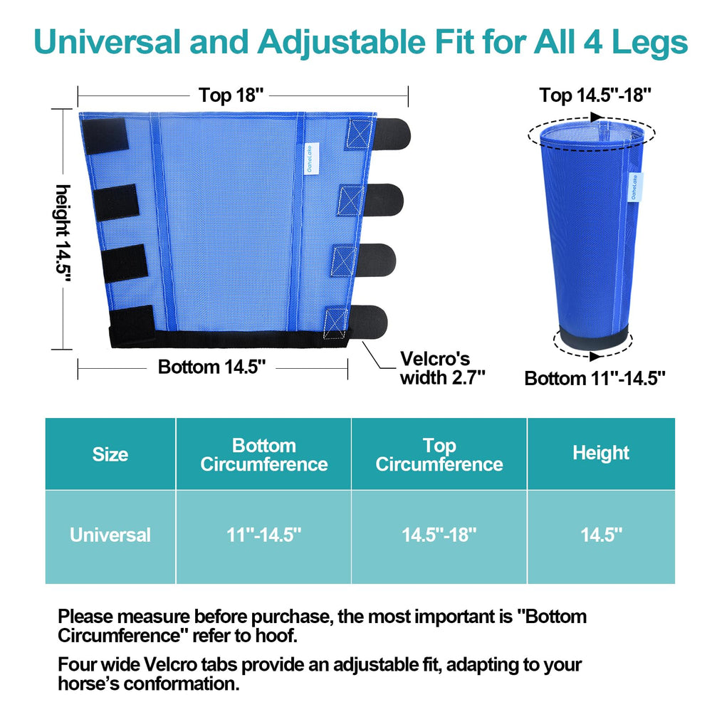 OAHELAKE easy-clean quick-dry horse fly boots blue.