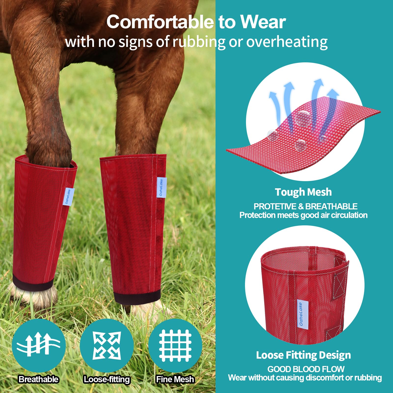 OAHELAKE loose-fitting fly leggings provide breathability and airflow to reduce rubbing