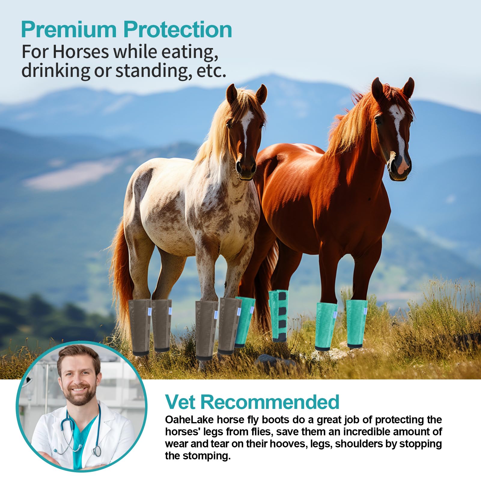 OAHELAKE mint color set protects all four legs.