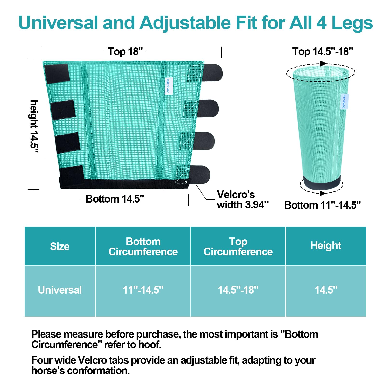 OAHELAKE universal-size design offers adjustable fit for most ponies.