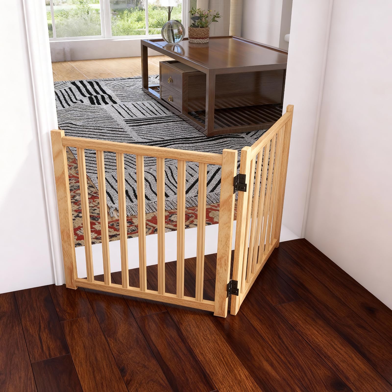 Oapety 23-inch height gate suits most indoor doorways.