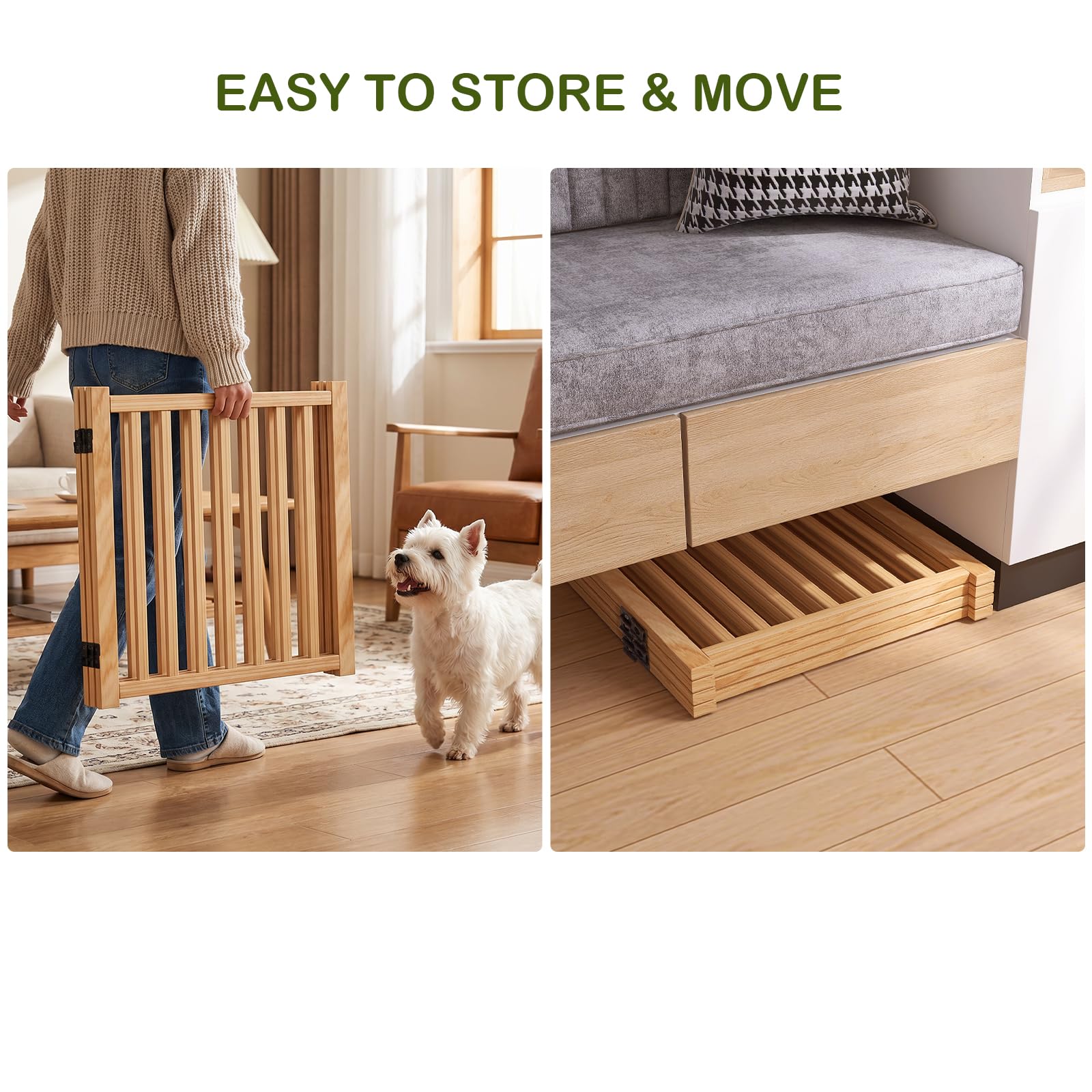 Oapety anti-slip seats stabilize the gate on slippery floors.
