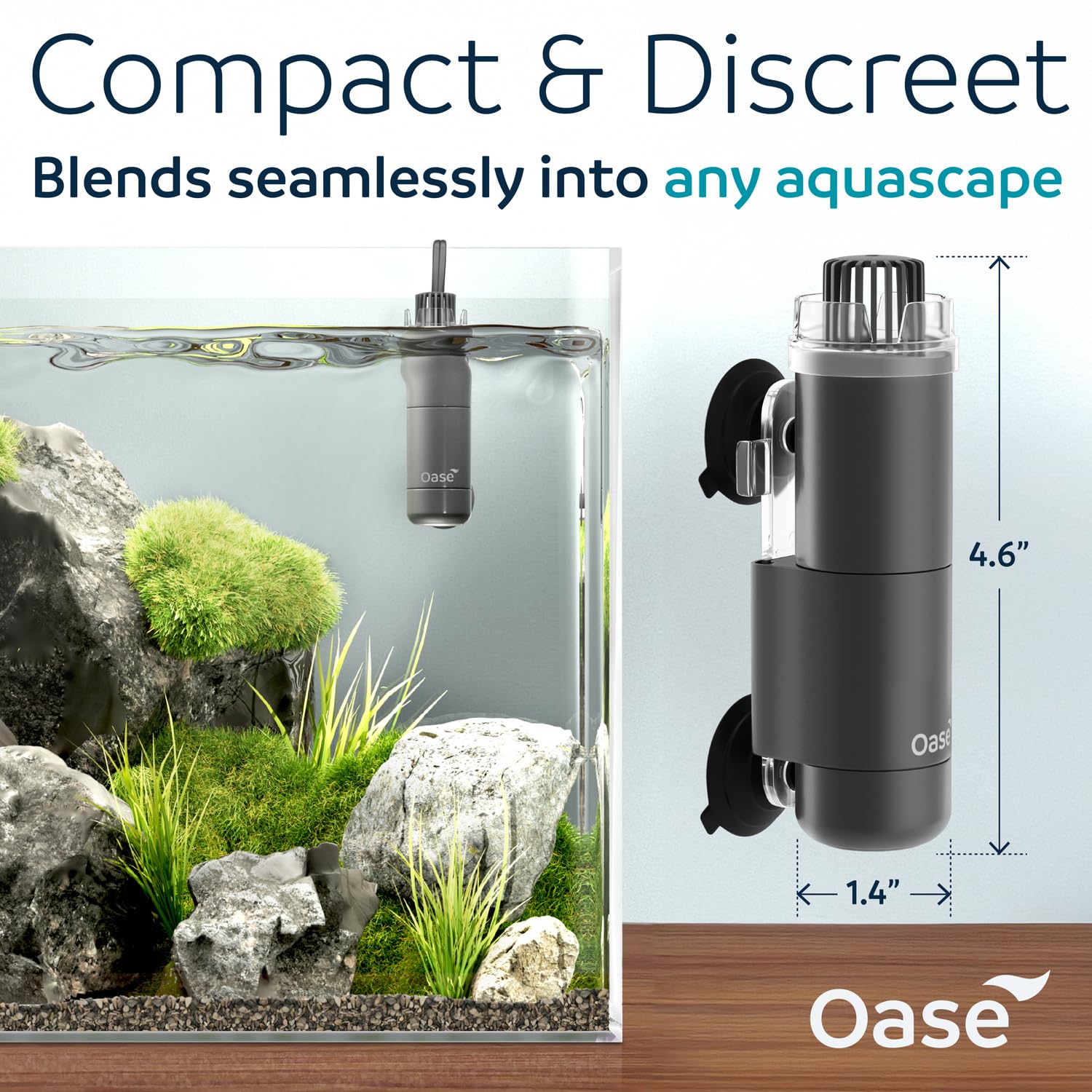 OASE CrystalSkim 350 collection basket safeguards shrimp while catching tiny particles.
