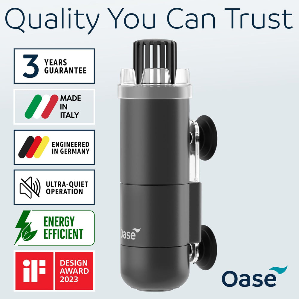 OASE CrystalSkim 600 includes suction cups for quick, tool-free installation.