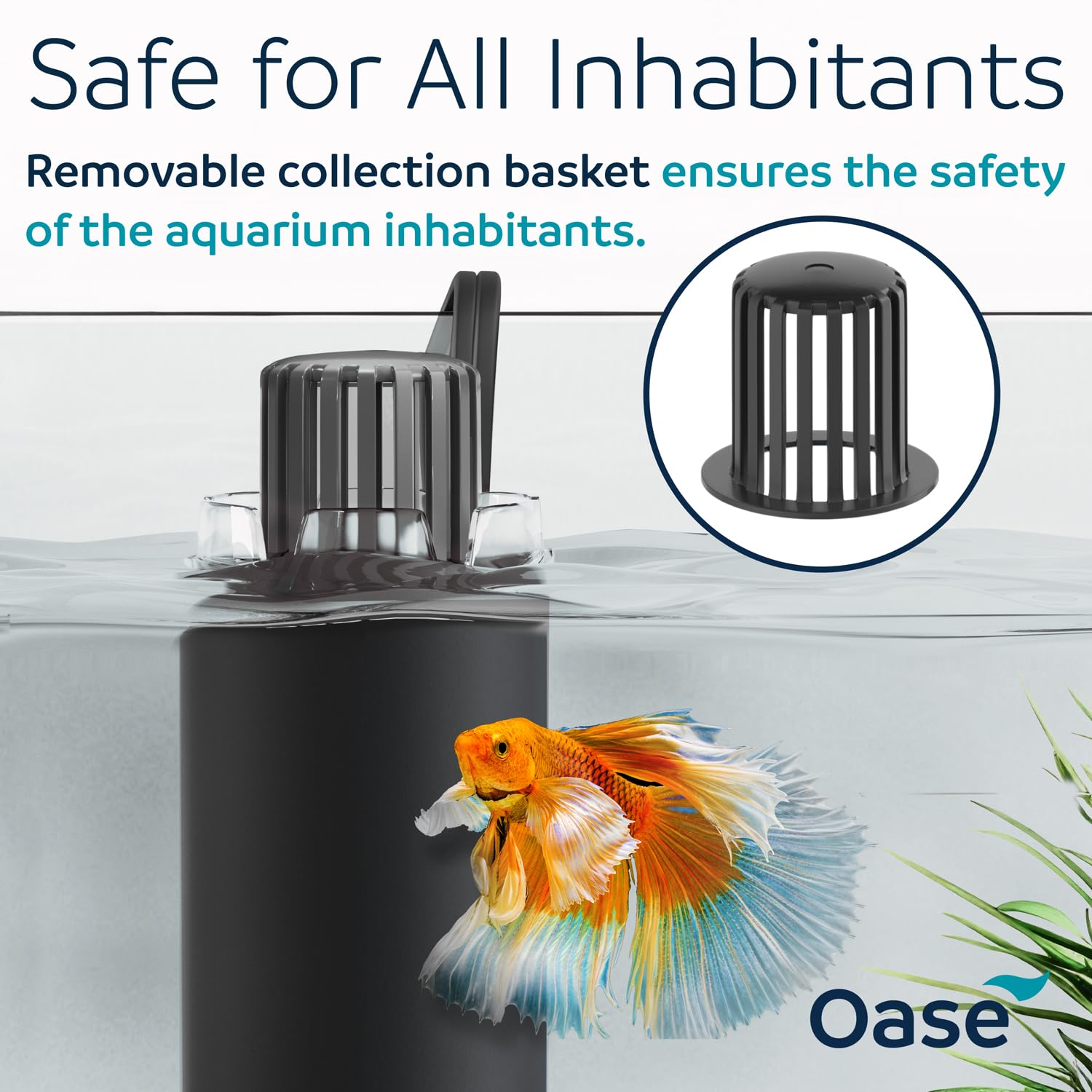 OASE CrystalSkim 600 suitable for freshwater and marine tanks up to 160 gallons.