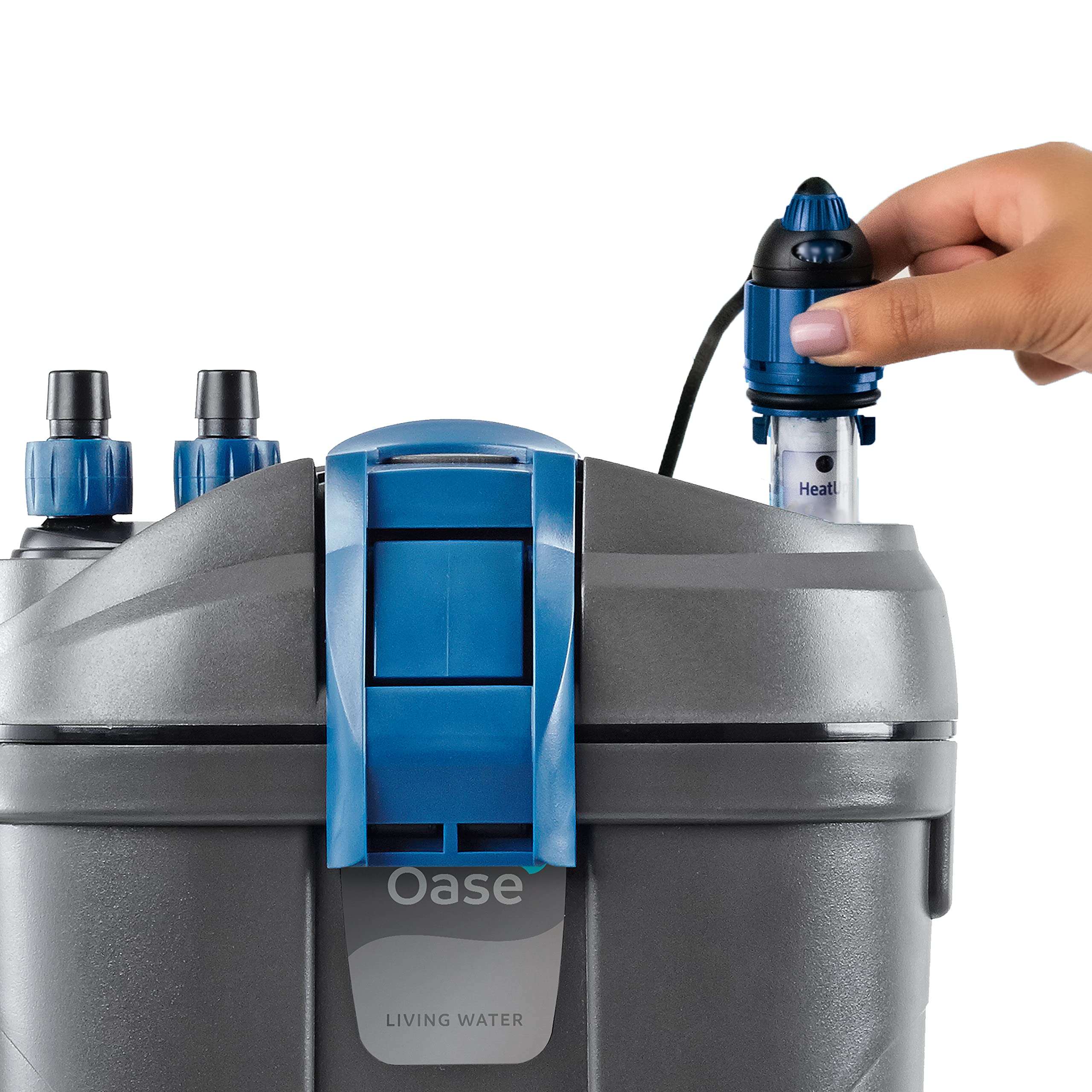 OASE Filtosmart Thermo 100 side assembly shows easy access for maintenance