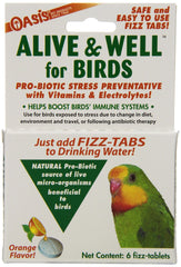 Oasis Alive and Well tablets dissolve in water to support a bird's digestion and immunity.