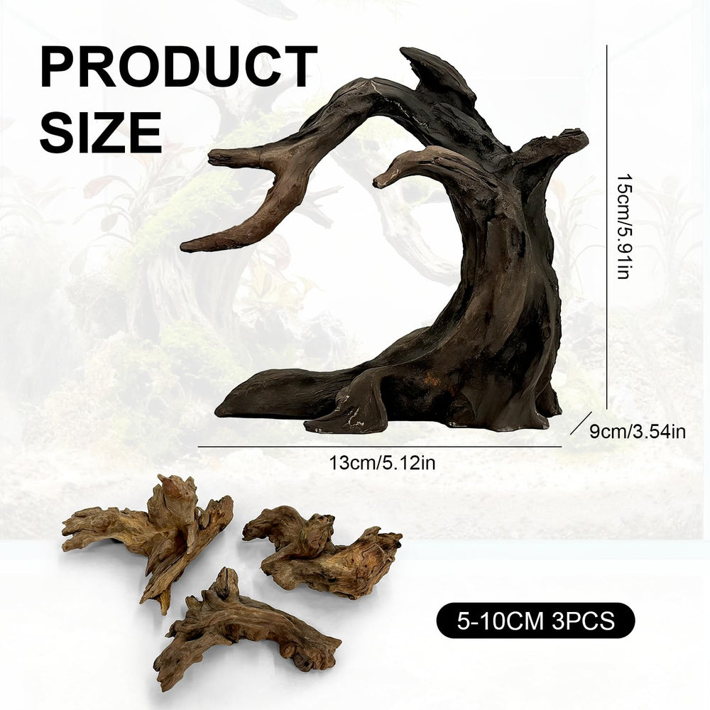 Obantrsz natural driftwood 2-inch branch enhances layout and anchoring