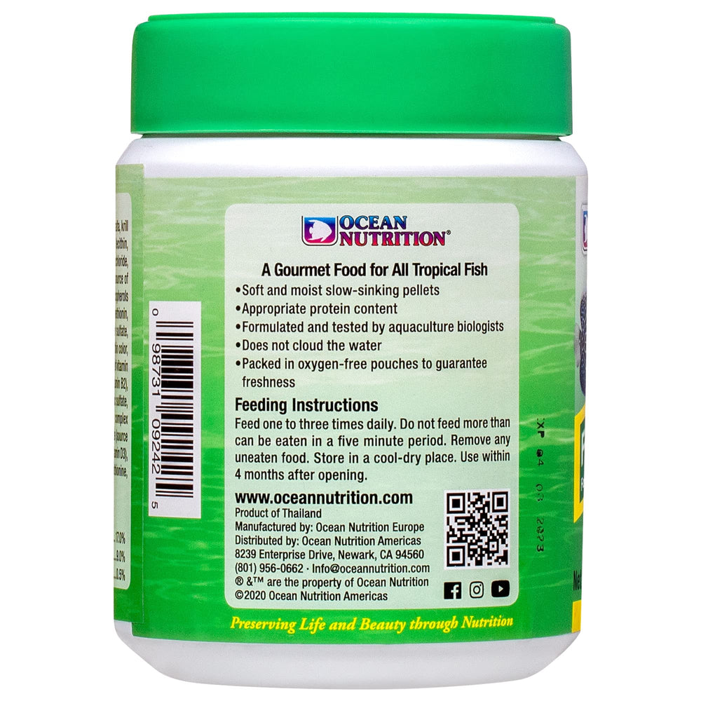 Colorful tropical fish enjoying Ocean Nutrition Formula Two Pellets
