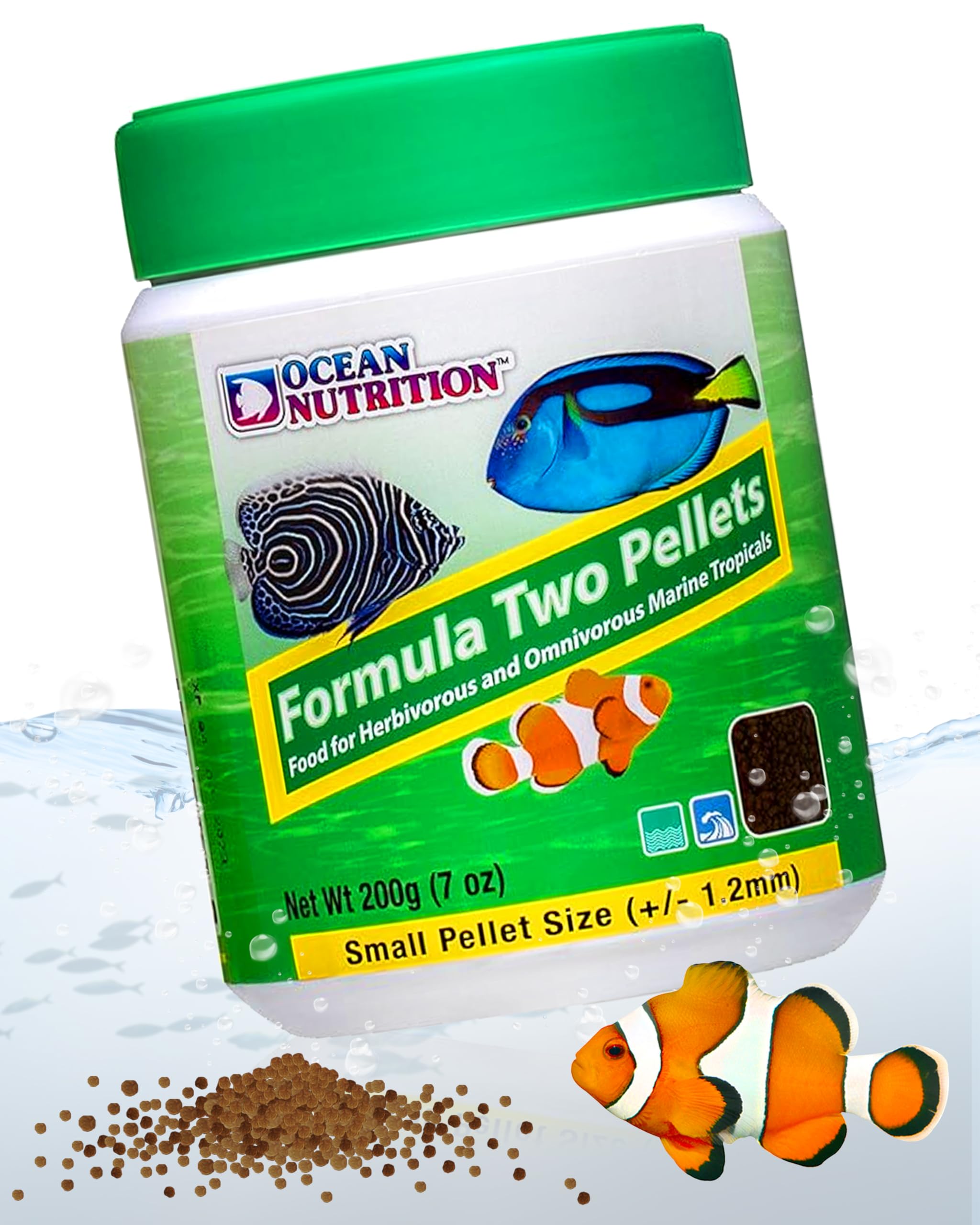 Ocean Nutrition Formula Two Pellets: soft moist pellets for easy digestion in tropical fish