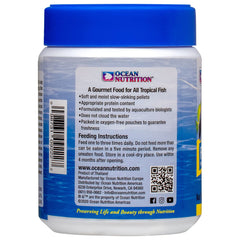 Ocean Nutrition guppy-friendly pellets are ideal for small, active guppies.