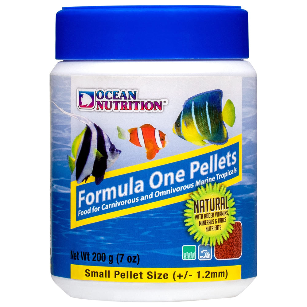 Ocean Nutrition tropical fish food with soft-moist pellets for easy sinking and balanced nutrition.