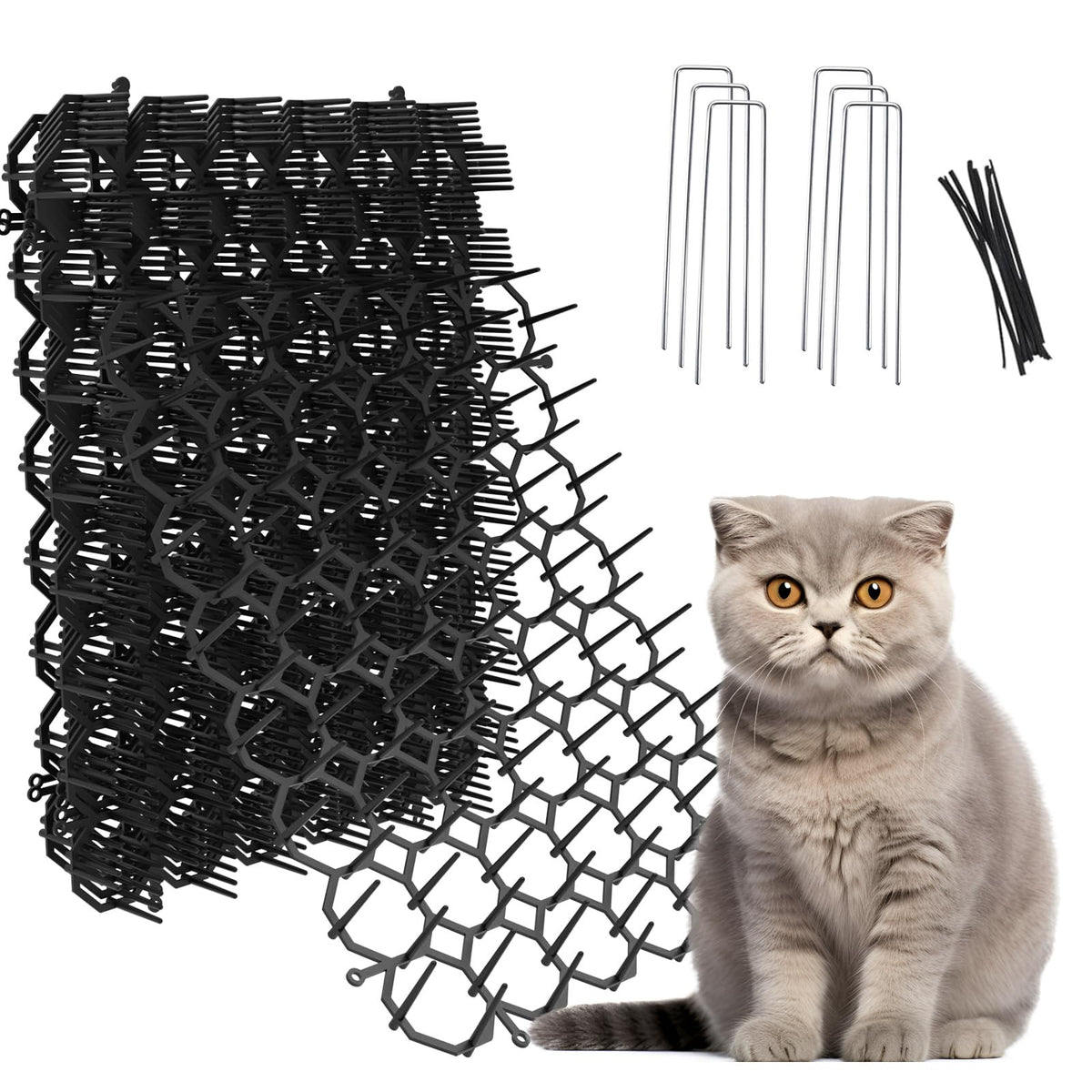 OCEANPAX cat scat mat 8.5×6.5 in pack deters cats from restricted areas.