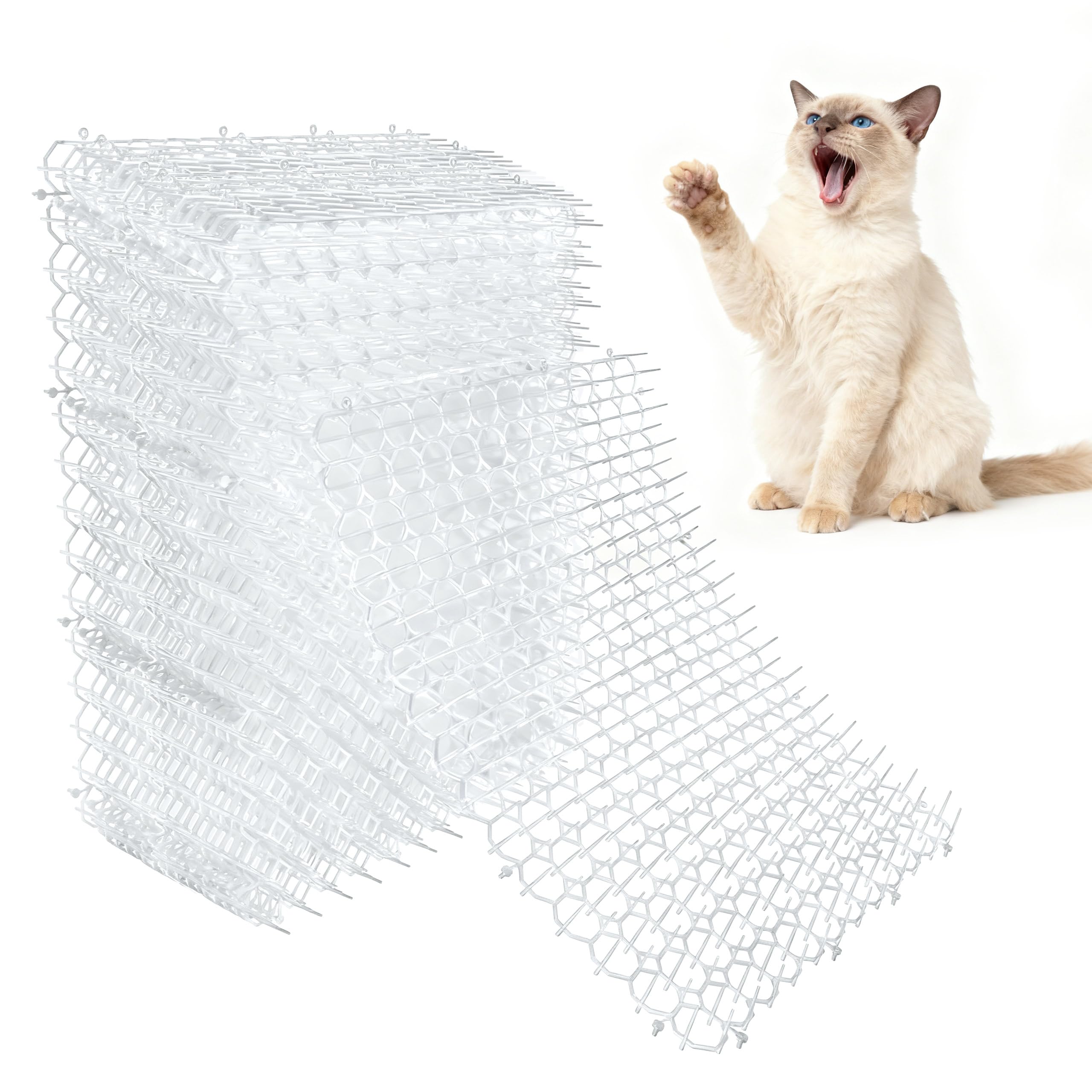 OCEANPAX Clear Cat Scat Mat 16x13 pack protects furniture with discreet spikes.