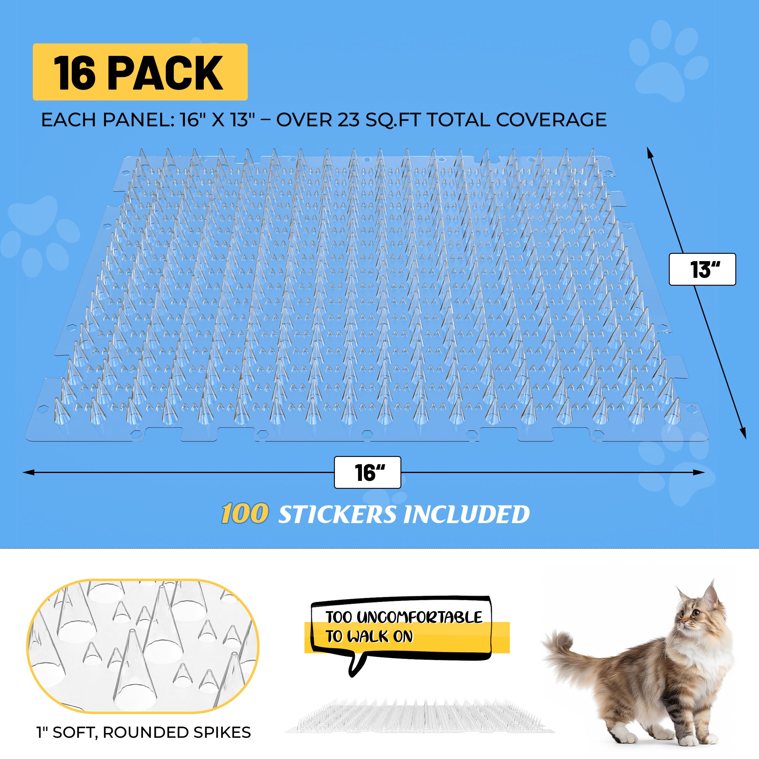 OCEANPAX clear mat in doorway helps establish boundaries for multi-pet homes.