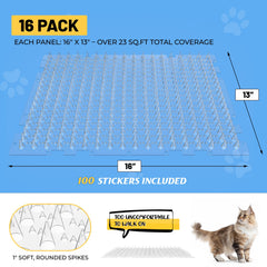 OCEANPAX clear mat in doorway helps establish boundaries for multi-pet homes.