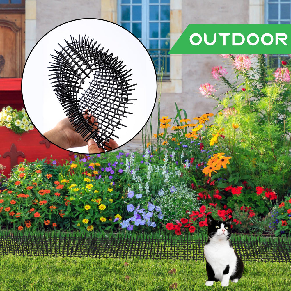 OceanPAX garden protection with spikes helps keep pets away from plants.