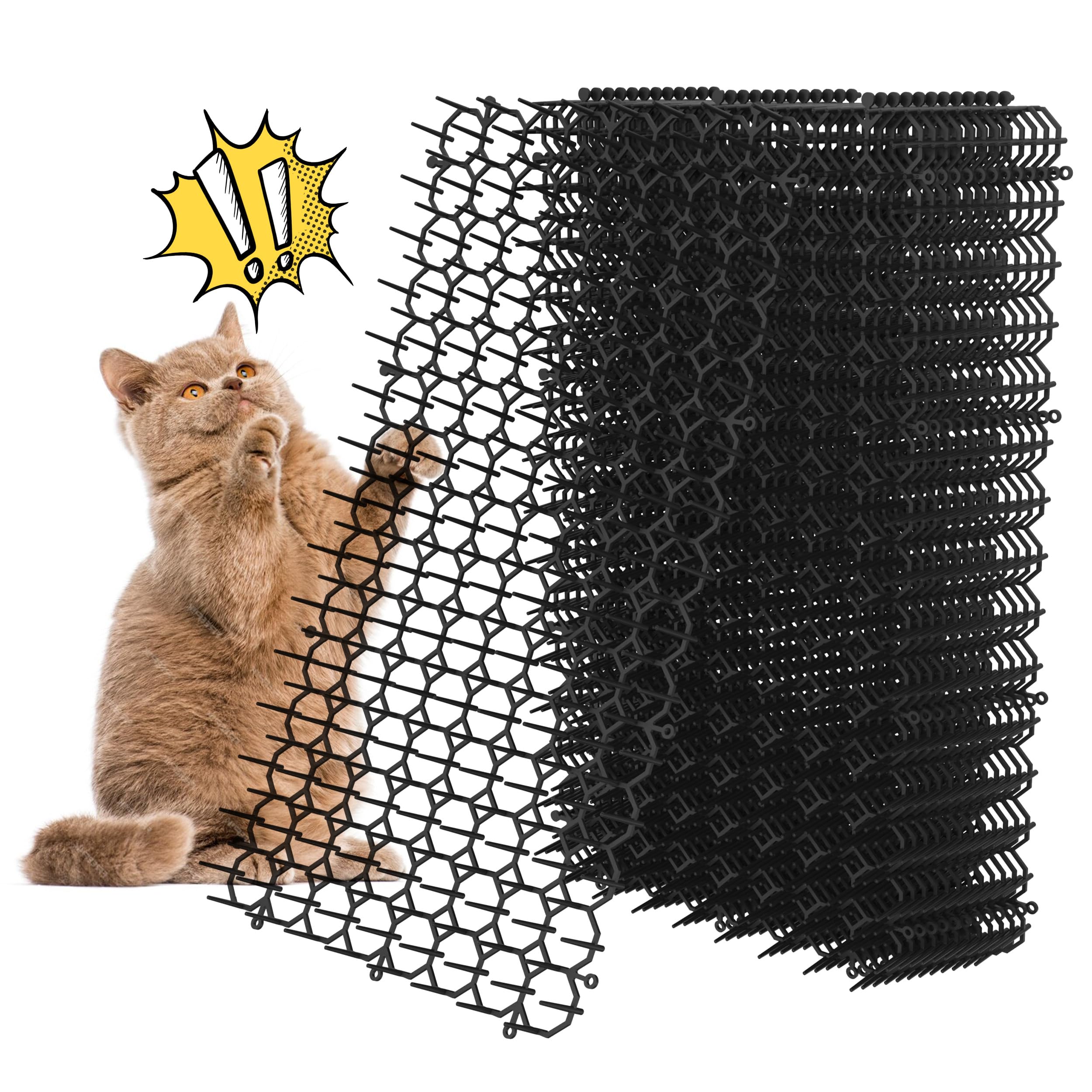 OCEANPAX scat mat 16x8 inch with spikes for outdoor deterrence.