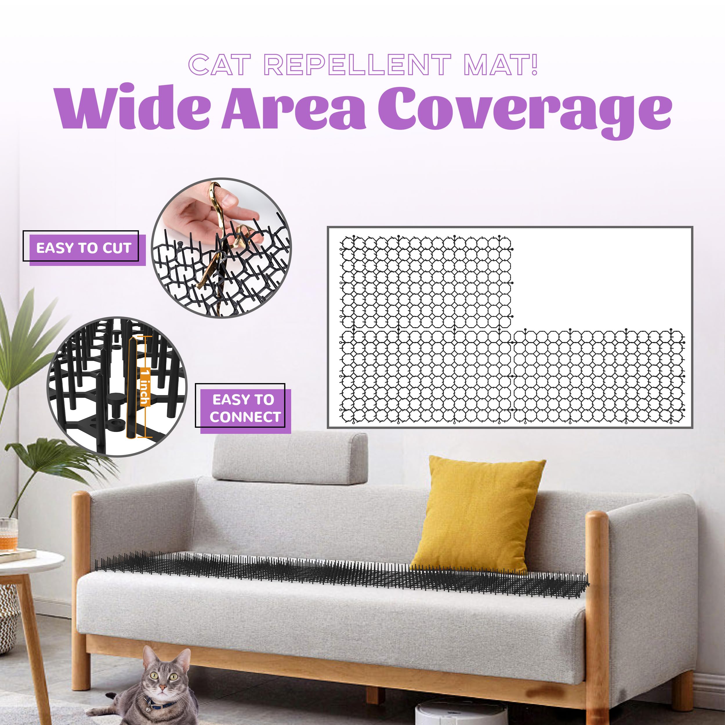 OCEANPAX scat mat ideal for stopping pet digging and mess.