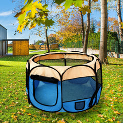 OceeK pet playpen storage pocket image highlights convenient side storage.